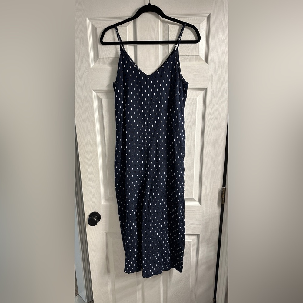 Athleta linen blue romper